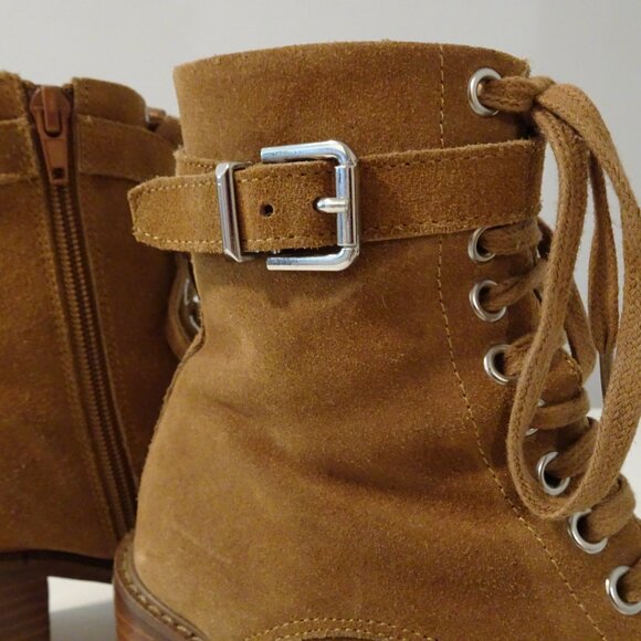 Urban Outfitters Karen Suede Lace-up Ankle Boots | Tan | Size 6 - Picture 8 of 13